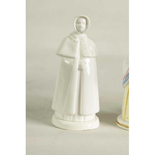 39 - A COLLECTION OF DERBY PORCELAIN CANDLE EXTINGUISHERS circa 1880 / 1890, comprising of The Monk with ... 