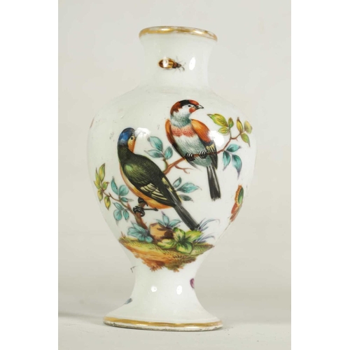 51 - A MATCHED GARNITURE OF THREE LATE 19TH CENTURY AUGUSTUS REX VASES with Meissen style decoration of e... 