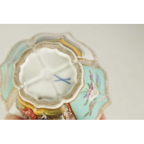 57 - A LATE 19TH CENTURY AUGUSTUS REX CABINET CUP AND SAUCER AND A SIMILAR CUP with floral panelled and f... 