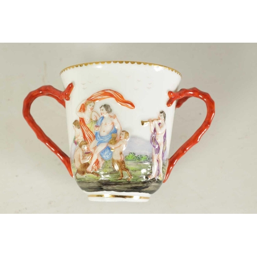 57 - A LATE 19TH CENTURY AUGUSTUS REX CABINET CUP AND SAUCER AND A SIMILAR CUP with floral panelled and f... 
