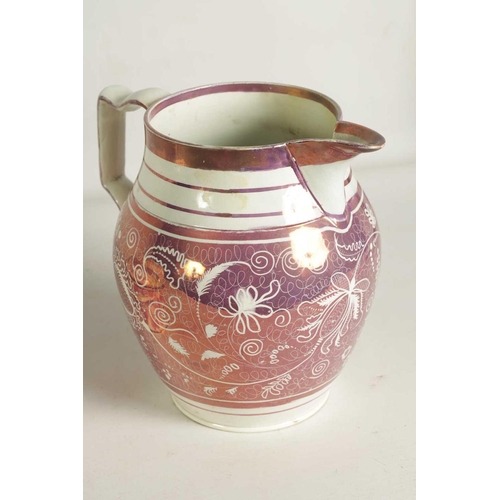 58 - AN EARLY 19TH-CENTURY DIXON & Co SUNDERLAND POTTERY LARGE TWO-HANDLED BUTTER TUB AND COVER with land... 