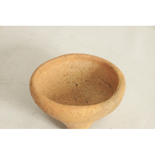 126 - A CHINESE HAN PERIOD THREE LEGGED OPEN POT (20cm diameter)