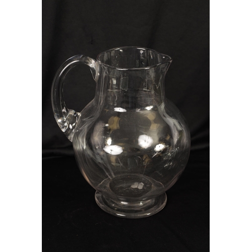 13 - A LARGE COLLECTION OF VARIOUS GLASSWARE including a massive 19th century ale jug, a pedestal tazza, ... 