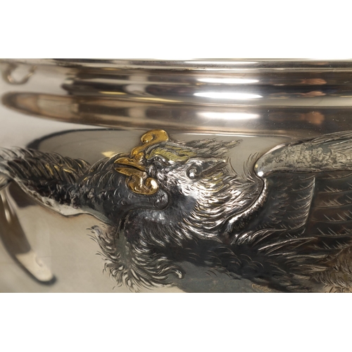 130 - A FINE AND LARGE JAPANESE SILVER AND MIXED METAL BOWL BY AMETANI YUMIN the double cased body finely ... 