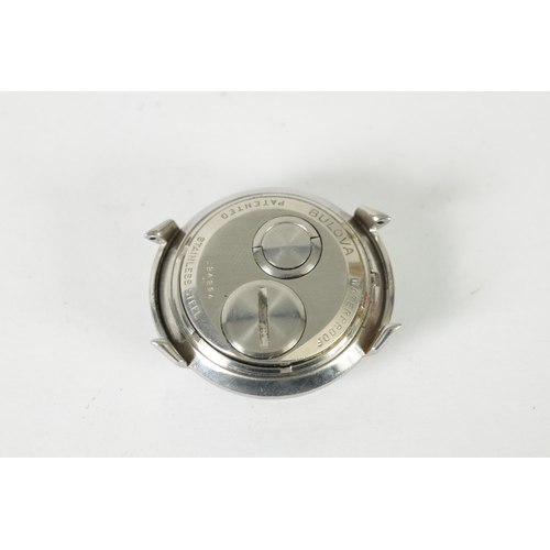 288 - A 1960’S GENTLEMAN’S STEEL BULOVA ACCUTRON WRISTWATCH the waterproof moulded case having a skeletoni... 