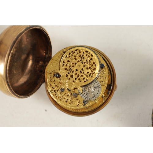 291 - THOMAS TOMPION & EDWARD BANGER, LONDON. AN EARLY 18TH CENTURY VERGE POCKET WATCH the snake skin cove... 