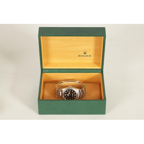 293 - A GENTLEMAN’S STEEL ROLEX EXPLORER 1 WRISTWATCH on oyster bracelet, the case with polished bezel enc... 