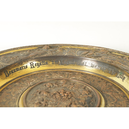 314 - A LATE 19TH CENTURY ELKINGTON PLATE CHARGER PRESENTED TO THE BEAUMARIS REGATTA after a design by Mor... 