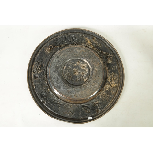 314 - A LATE 19TH CENTURY ELKINGTON PLATE CHARGER PRESENTED TO THE BEAUMARIS REGATTA after a design by Mor... 