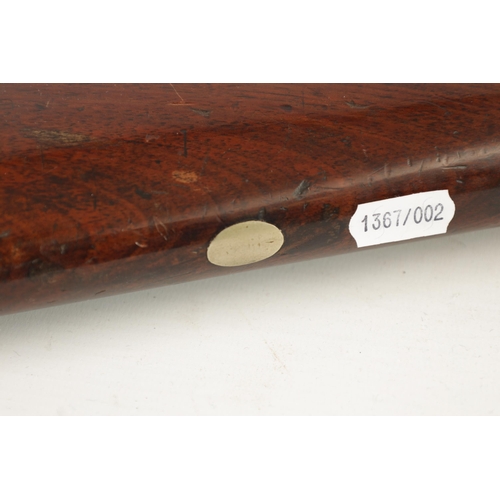 363 - AN EARLY 19TH CENTURY PERCUSSION SPORTING GUN SIGNED NOCK having a twist browned barrel with octagon... 