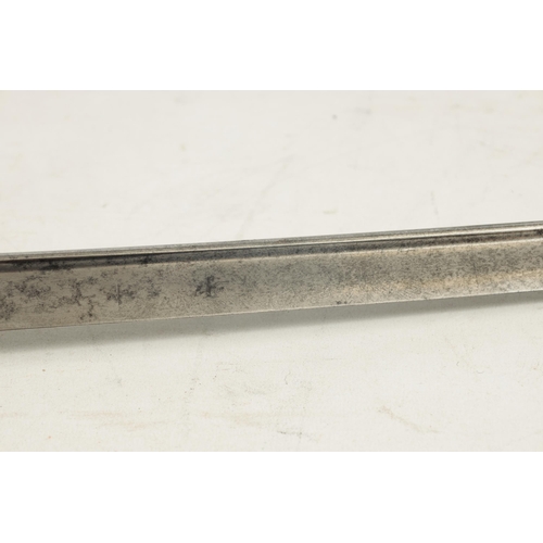 385 - A VICTORIAN ROYAL ARTILLERY OFFICERS SWORD the etched slightly curved blade decorated with crown ove... 