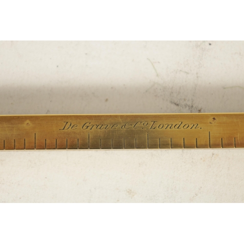 401 - AN EARLY 19TH CENTURY BRASS BARREL MEASURE BY 'DE GRAVE OF Co LONDON' in fitted mahogany brass case ... 