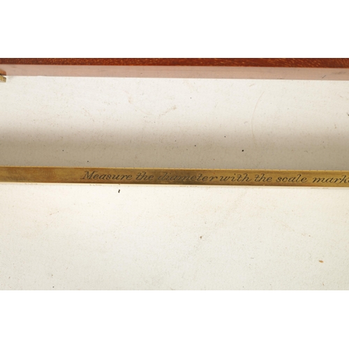 401 - AN EARLY 19TH CENTURY BRASS BARREL MEASURE BY 'DE GRAVE OF Co LONDON' in fitted mahogany brass case ... 