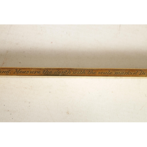 401 - AN EARLY 19TH CENTURY BRASS BARREL MEASURE BY 'DE GRAVE OF Co LONDON' in fitted mahogany brass case ... 