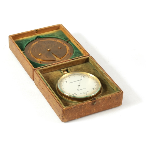 403 - A CASED EDWARDIAN NEGRETTI & ZAMBRA WEATHER FORECASTER AND BAROMETER a rare instrument in its origin... 