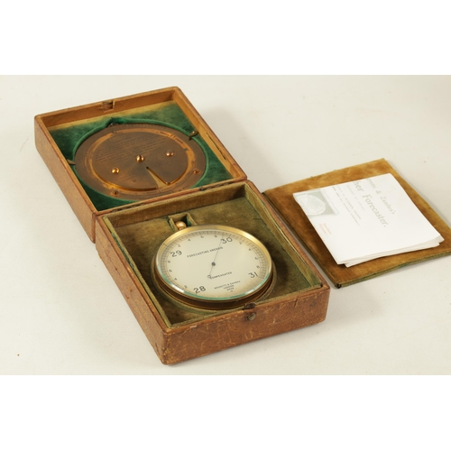 403 - A CASED EDWARDIAN NEGRETTI & ZAMBRA WEATHER FORECASTER AND BAROMETER a rare instrument in its origin... 