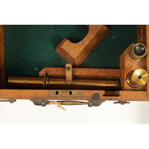 404 - HEATH & CO. LONDON. A LATE 19TH CENTURY BRASS FRAMED SEXTANT IN ORIGINAL MAHOGANY BOX of triple ring... 