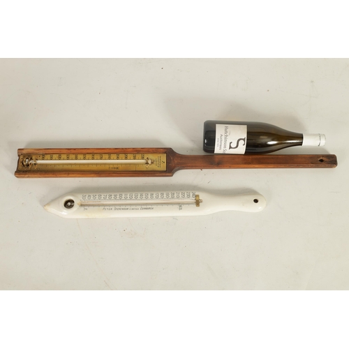 421 - DRING & FAGE 56 STAMFORD ST LONDON, A 19TH CENTURY BRASS DIPPING THERMOMETER with calibrated dial an... 