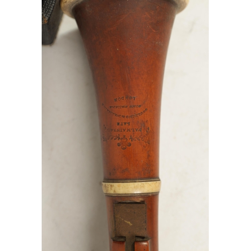 603 - A MID 19TH CENTURY BOXWOOD AND IVORY CLARINET BY D’ALMAINE & CO. together with a cased American clar... 