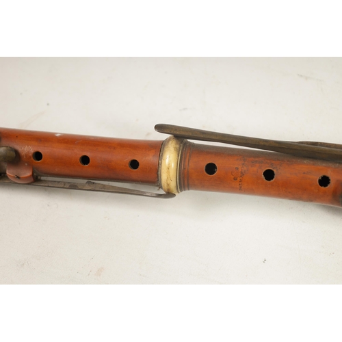 603 - A MID 19TH CENTURY BOXWOOD AND IVORY CLARINET BY D’ALMAINE & CO. together with a cased American clar... 