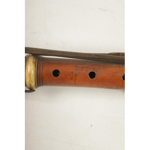 603 - A MID 19TH CENTURY BOXWOOD AND IVORY CLARINET BY D’ALMAINE & CO. together with a cased American clar... 