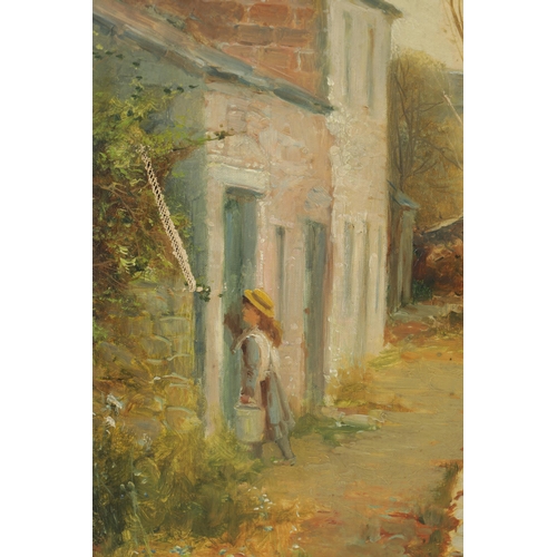 622 - WILLIAM H. PARKINSON ( 1864-1916) OIL ON CANVAS. Country lane scene, signed and dated lower right - ... 