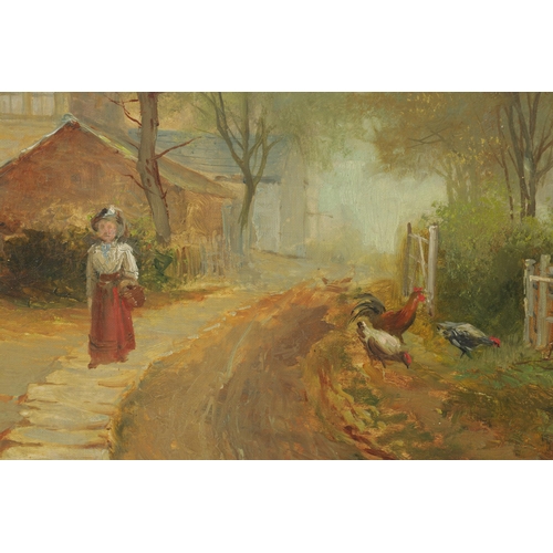 622 - WILLIAM H. PARKINSON ( 1864-1916) OIL ON CANVAS. Country lane scene, signed and dated lower right - ... 