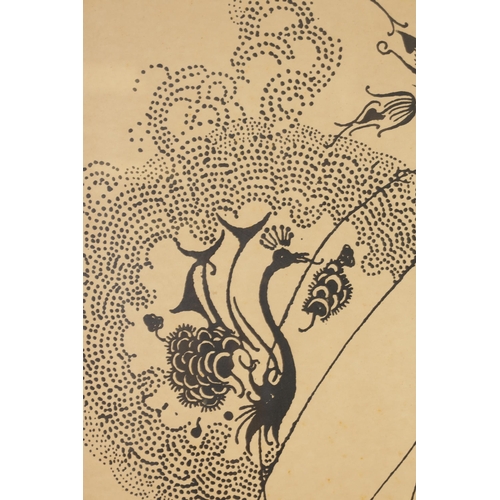 675 - A VINTAGE PRINTED POSTER BY AUBREY BEARDSLEY “THE PEACOCK SKIRT” depicting two stylised ladies, by G... 