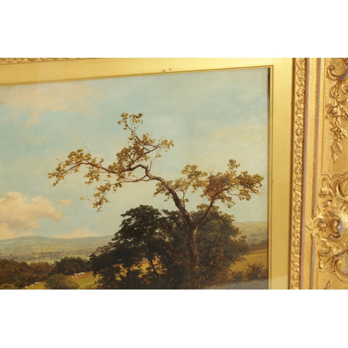 691 - EDWAR H. HOLDER. FOROE, SCARBOROUGH. A 19TH CENTURY OIL ON CANVAS depicting a country tree lined lan... 