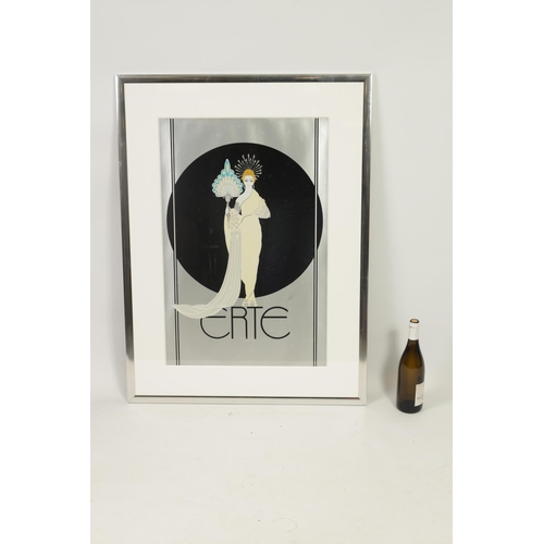 705 - ERTE. A LARGE ART DECO STYLE SIGNED SERIGRAPH. Titled 'Aphrodite', signed lower right - mounted in a... 