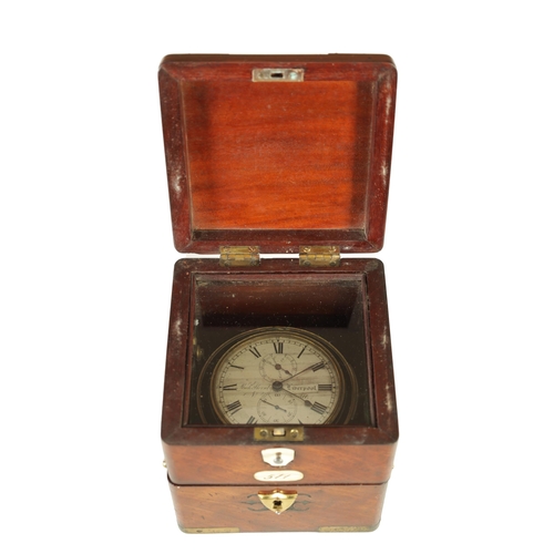 713 - RICHARD HORNBY, LIVERPOOL, NO. 514. A SMALL REGENCY TWO-DAY MARINE CHRONOMETER The mahogany brass bo... 