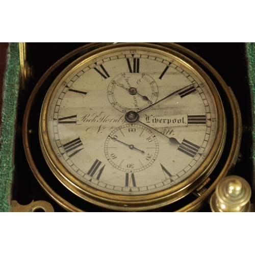 713 - RICHARD HORNBY, LIVERPOOL, NO. 514. A SMALL REGENCY TWO-DAY MARINE CHRONOMETER The mahogany brass bo... 