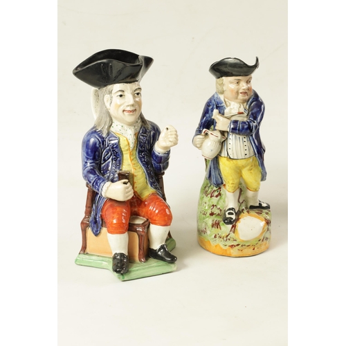 79 - A 19TH CENTURY STAFFORDSHIRE ‘ENGLISH SQUIRE’ TOBY JUG' AND ANOTHER 'HEARTY GOOD FELLOW' TOBY JUG th... 