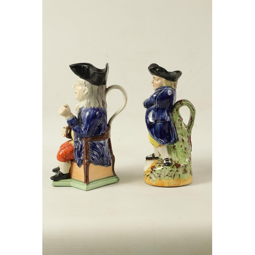 79 - A 19TH CENTURY STAFFORDSHIRE ‘ENGLISH SQUIRE’ TOBY JUG' AND ANOTHER 'HEARTY GOOD FELLOW' TOBY JUG th... 