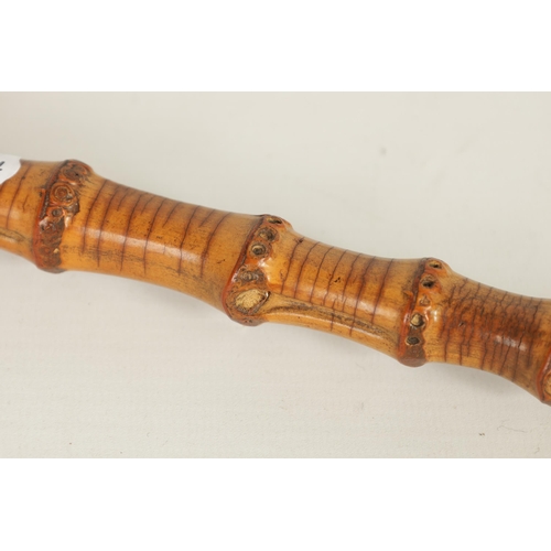 487 - OF NELSON INTEREST, A LATE 19TH CENTURY GENTLEMAN'S WALKING CANE with copper pommel handle on an ebo... 