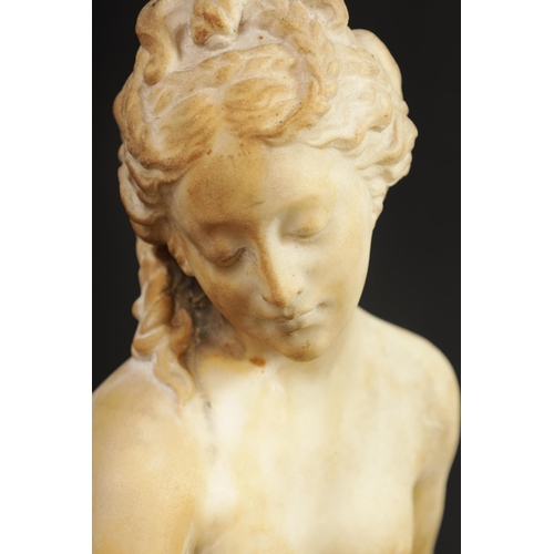 516 - JOSEPH FRUGONI (1897 - 1923). AN EARLY 20TH CENTURY CARVED CARRARA MARBLE SCULPTURE depicting Venus ... 