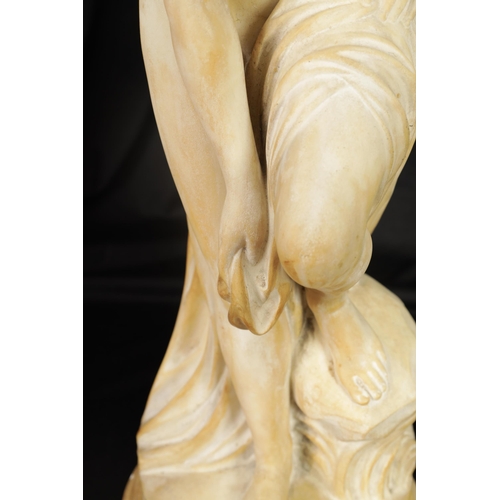 516 - JOSEPH FRUGONI (1897 - 1923). AN EARLY 20TH CENTURY CARVED CARRARA MARBLE SCULPTURE depicting Venus ... 