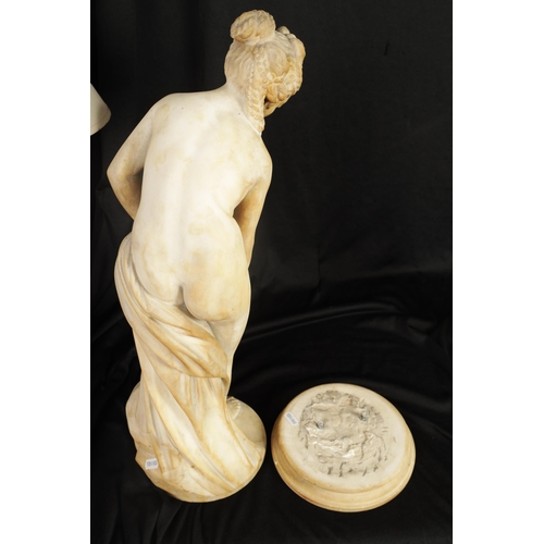 516 - JOSEPH FRUGONI (1897 - 1923). AN EARLY 20TH CENTURY CARVED CARRARA MARBLE SCULPTURE depicting Venus ... 