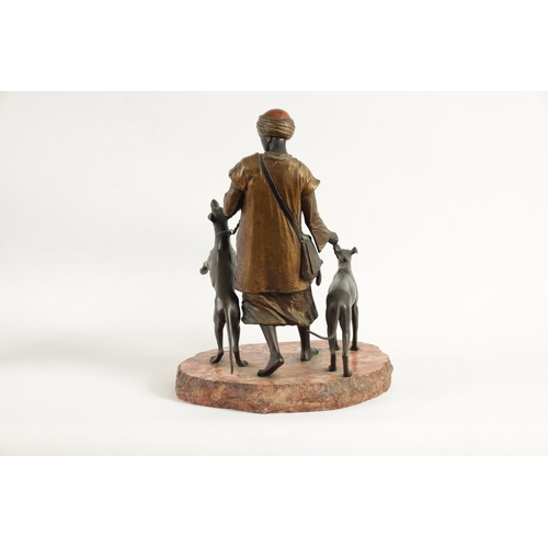 559 - A LARGE AND IMPRESSIVE EARLY 20TH CENTURY BERGMAN STYLE AUSTRIAN COLD PAINTED BRONZE FIGURE GROUP de... 