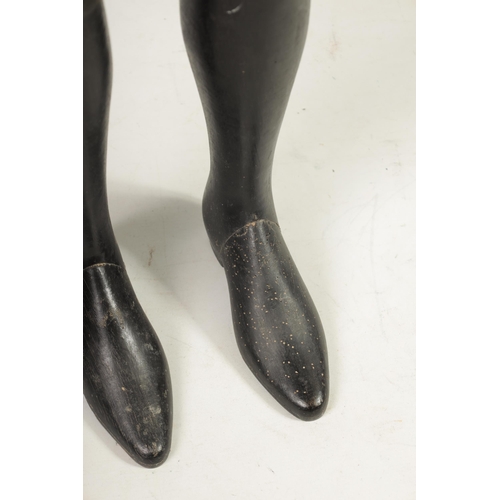 571 - AN EARLY 20TH CENTURY FRENCH RETICULATED MANNEQUIN ATTRIBUTED TO STOCKMAN with ebonised wooden boots... 