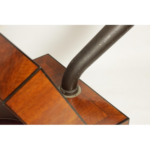 595 - A RARE 1930’S OVERSIZED E.M.G. MARK XB GRAMOPHONE having a large quarter veneered walnut and ebony c... 