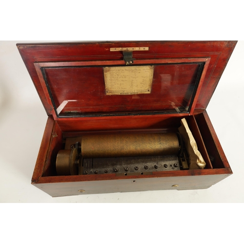 596 - A RARE 19TH CENTURY KEY WOUND 12 AIRS NICOLE FRERES SWISS CYLINDER MUSIC BOX the rosewood case with ... 