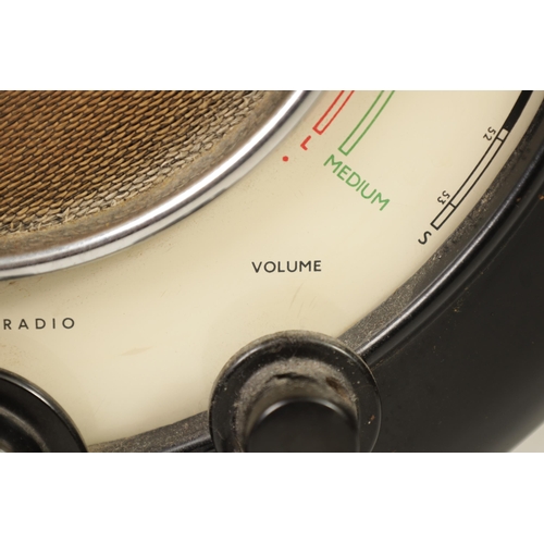 600 - A 1940’S TYPE A22 ECKO RADIO the circular black bakelite case and cream dial surrounding a central s... 