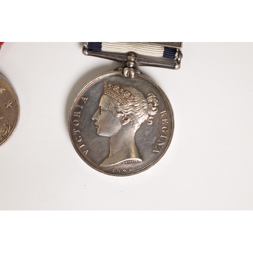 375 - A NAVAL GENERAL SERVICE MEDAL AND A ST. JEAN D’ACRE SILVER SYRIA MEDAL for Lieutenant Edward Alexand... 