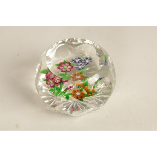 1 - A COLLECTION OF THREE GLASS PAPERWEIGHTS INCLUDING A SULPHIDE VICTORIA AND ALBERT Another Perthshire... 