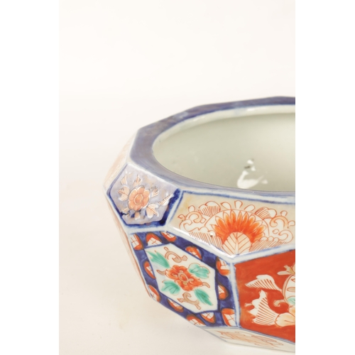 151 - A MEIJI PERIOD JAPANESE BOTTLENECK FUKAGUWA VASE painted with a stylised bird amongst decorative pan... 