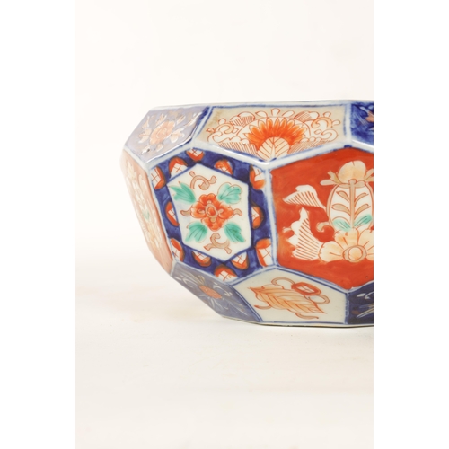 151 - A MEIJI PERIOD JAPANESE BOTTLENECK FUKAGUWA VASE painted with a stylised bird amongst decorative pan... 