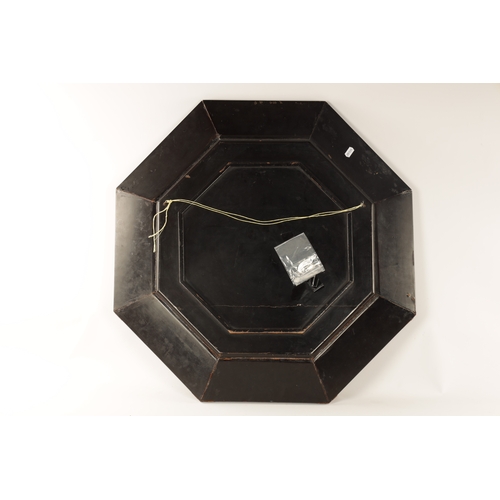 152 - A FINE JAPANESE MEIJI PERIOD SHIBAYAMA OCTAGONAL HANGING PLAQUE/CHARGER finely decorated with lacque... 