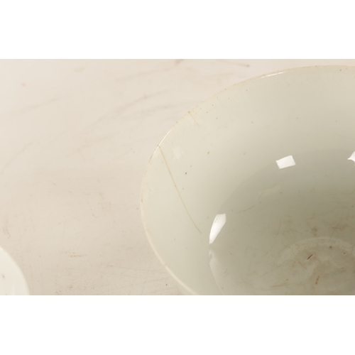 175 - TWO MATCHING EARLY 20TH CENTURY CHINESE CANTON BOWLS with brightly coloured figure and bird landscap... 
