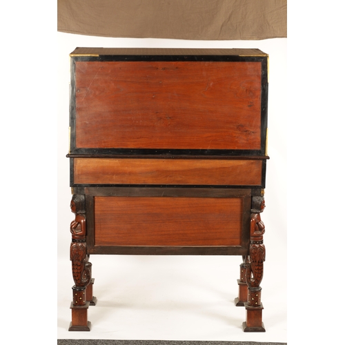 183 - AN IMPORTANT LATE 17TH CENTURY INDO-PORTUGUESE IVORY INLAID PADOUCK AND EBONY COLLECTORS CABINET ON ... 
